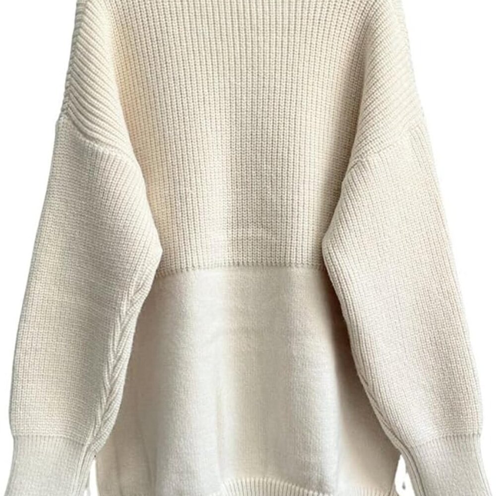 Cozy Denim Pockets Color Block Button Down Cardig… - image 7